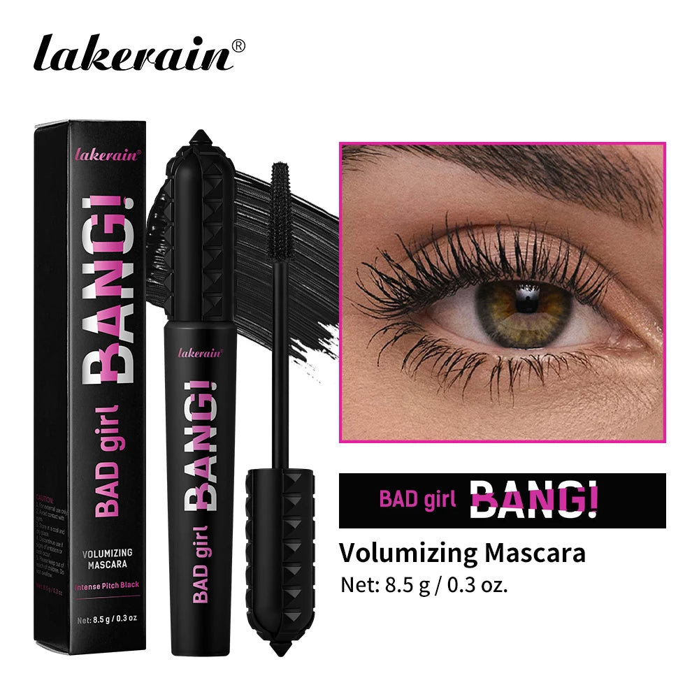 Long-Lasting Waterproof Volumizing Mascara with 36-Hour Curl & Thickening Brush