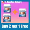 Flexible Silicone Dentures Full Set - Realistic Upper & Lower Fake Teeth Kit, Comfort Fit
