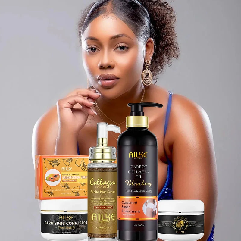 Collagen Whitening Set with Hydrating Body Lotion & Dark Spot Corrector