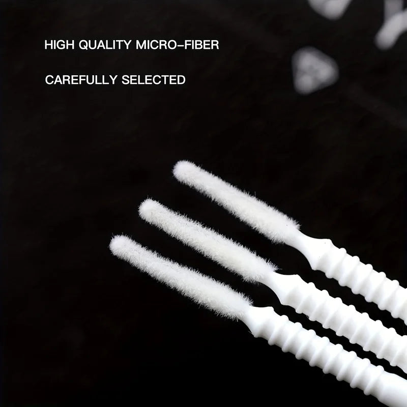 Eyelash Extension Micro Brush 200 Pack Disposable Lash Removal Swabs for Professionals
