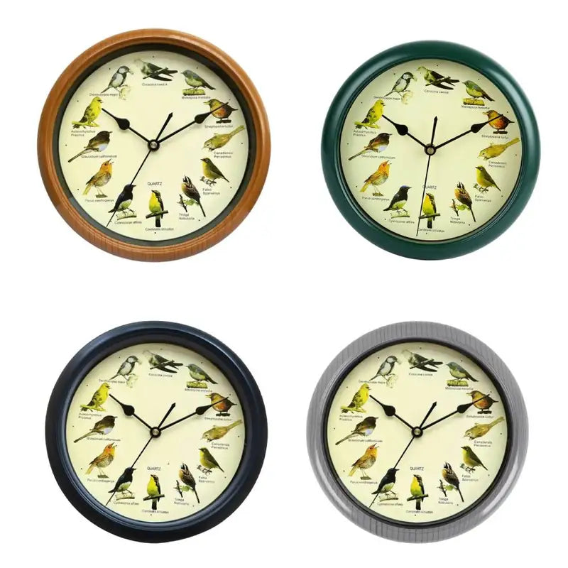Singing Bird Wall Clock with Sound - Decorative Wall Decor for Home & Office