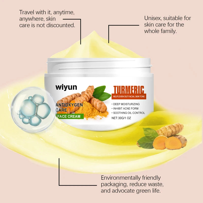 Turmeric Face Cream for Acne Dark Spots Brightening & Pore Care 30g