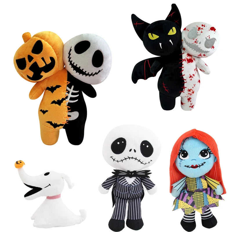 Halloween Nightmare Before Christmas Plush Doll Toy - Skeleton Pumpkin Cartoon Kids Gift