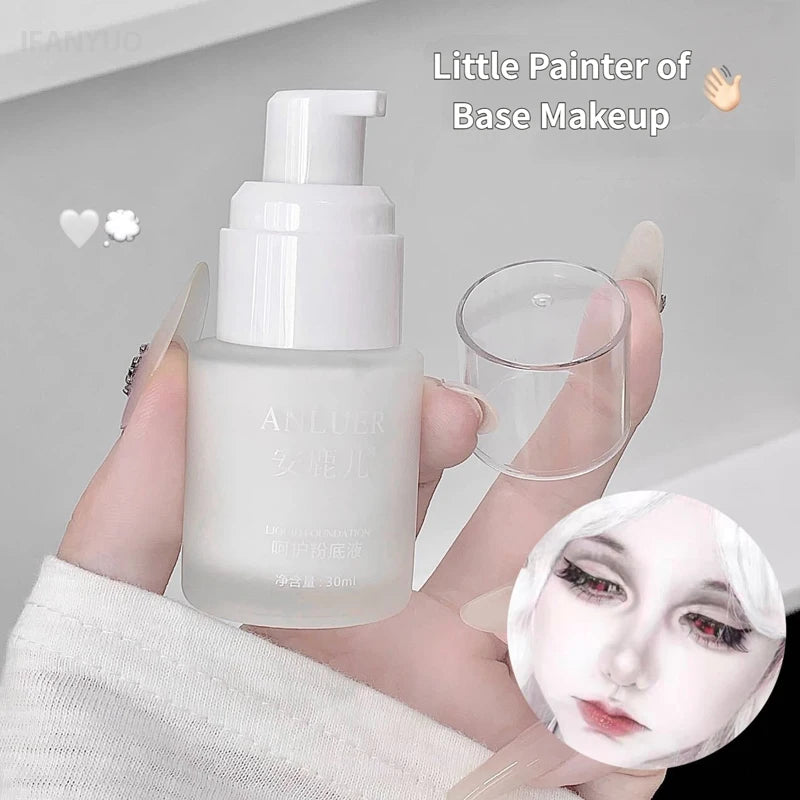 White Liquid Foundation Stick Waterproof Long-Lasting Makeup Primer & Concealer