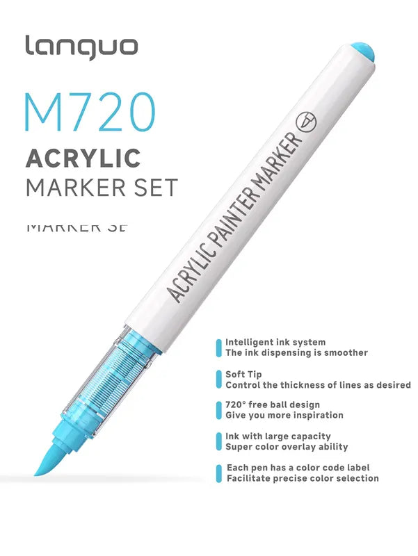 9-Piece Acrylic Marker Pen Set for Art & Craft DIY Painting & Drawing