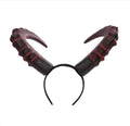 Gothic Devil Horn Headband Halloween Cosplay Hair Accessory - Black & Red
