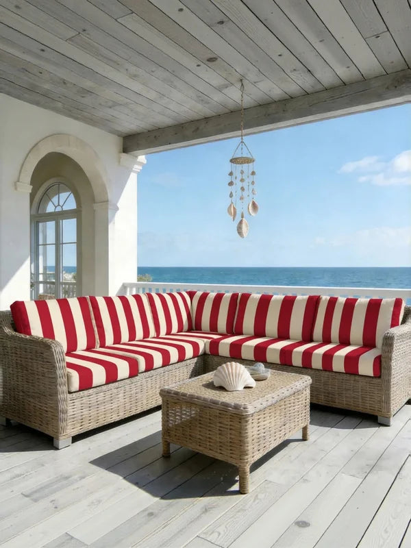 Elastic Sofa Cover for L-Shaped Couches - Floral Print, Dust-Resistant, Removable & Adjustable