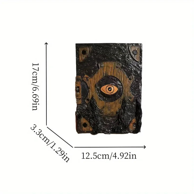 Spooky Devil Eye Halloween Decor Gothic Book Curse Prop for Haunted House
