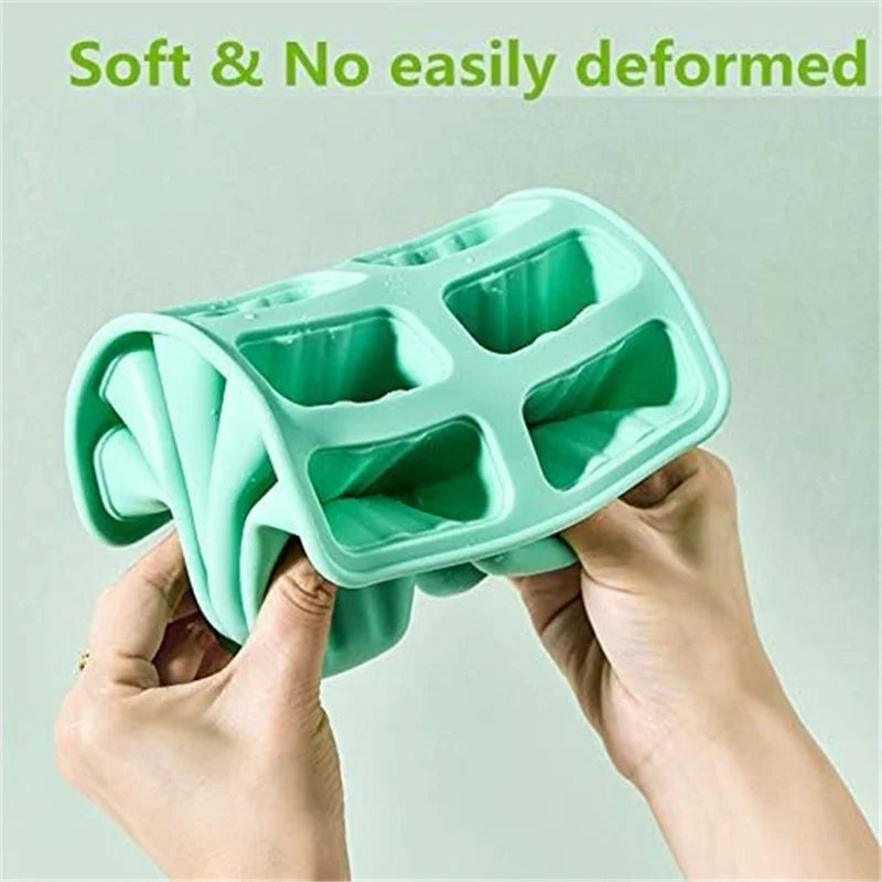 Silicone Ice Pop Molds 6/10 Holes BPA-Free Reusable Freezer & Oven Safe
