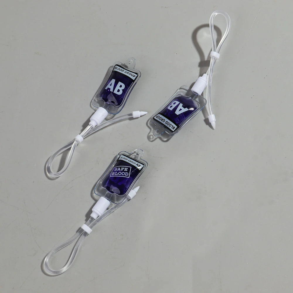 3pcs Halloween Blood Bag Acrylic Gothic Pendant Jewelry Making Charms