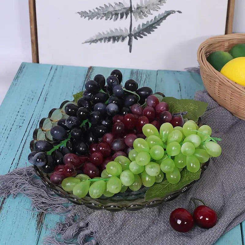 Artificial Grapes Cluster - Fake Fruit Decor for Home Garden Wedding Party