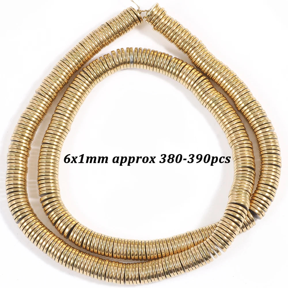 Natural Stone AAA+ Hematite Spacer Beads for Jewelry Making 15''