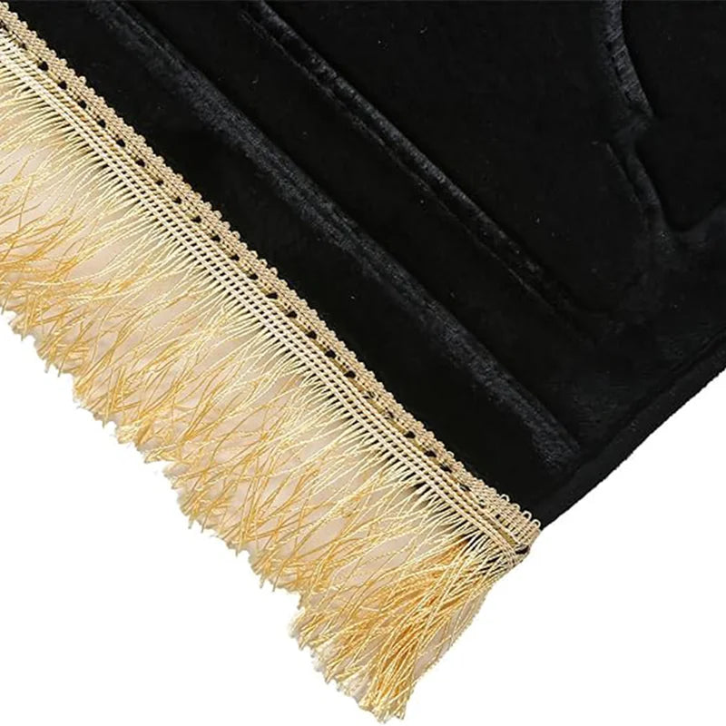 Thick Soft Prayer Mat with Tassel – Portable Embossed Cushion for Multiple Scenes