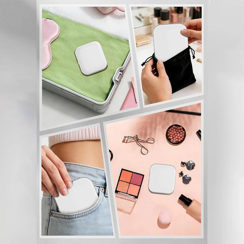 Makeup Mirror with Lights 1X/10X Magnification Portable Foldable Travel Lighted Mirror