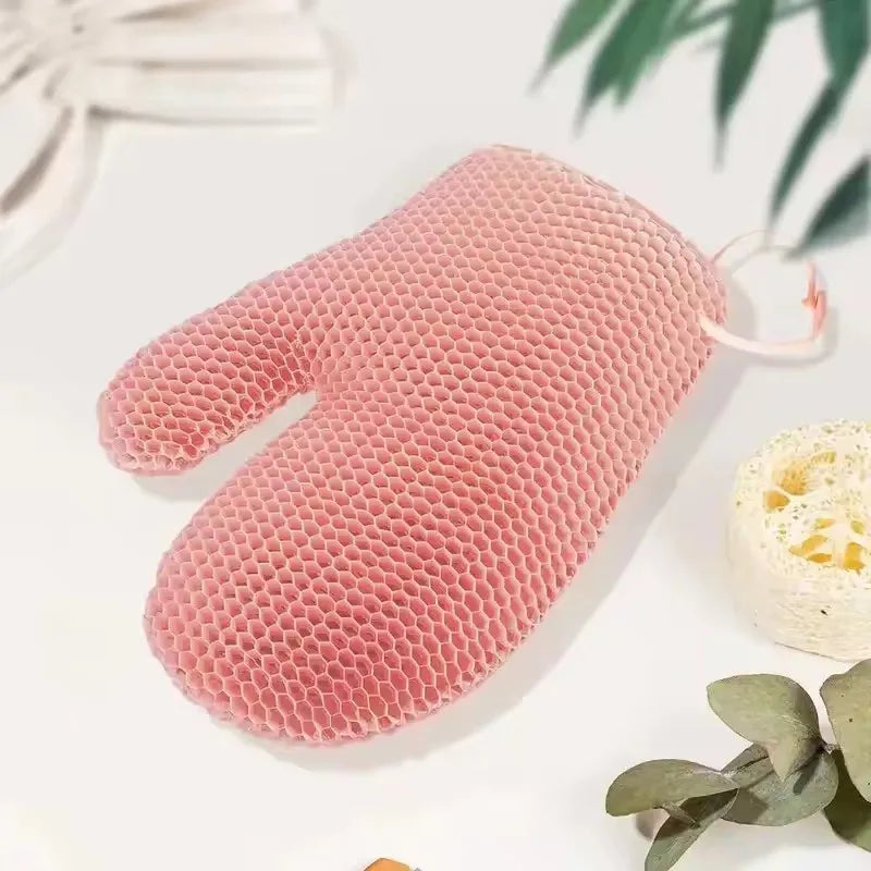 Honeycomb TPU Exfoliating Shower Glove - Quick-Drying Body Scrubber Sponge