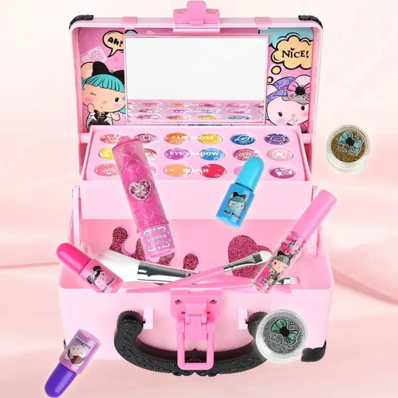 Children's Makeup Set with Lipstick and Eyeshadow - Safe Non-Toxic Cosmetic Toy for Girls
