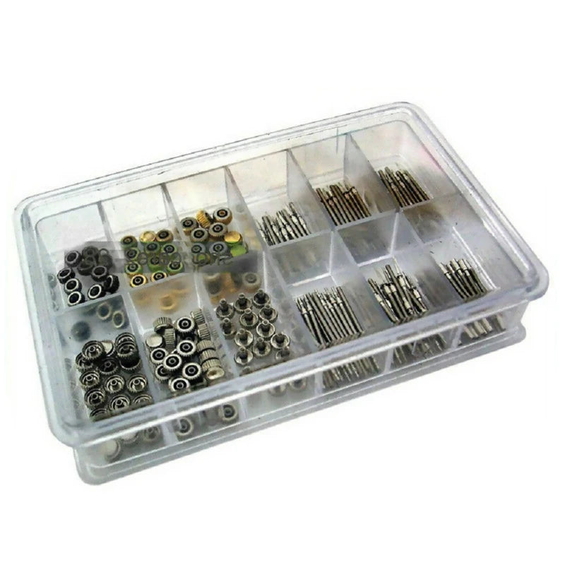 Watch Crown & Stem Set with Repair Tool Kit - Watch Extension Parts for Quartz Watches