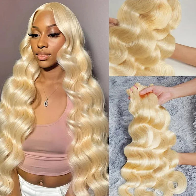 Brazilian Hair Extensions, Body Wave Remy Human Hair Weave Bundles - Long 16-40 Inch