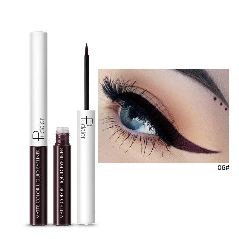 Long Lasting Waterproof Liquid Eyeliner Makeup - 15 Colors, Fast Dry, Matte Finish