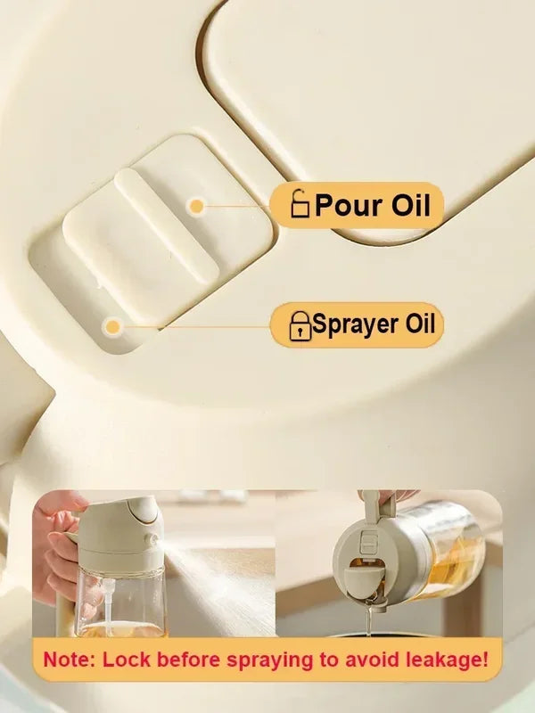 2-in-1 500ml Refillable Oil Spray Bottle for Cooking & Baking
