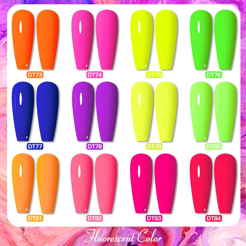 Fluorescent Neon Gel Nail Polish 7ml UV/LED Long Lasting Manicure Color