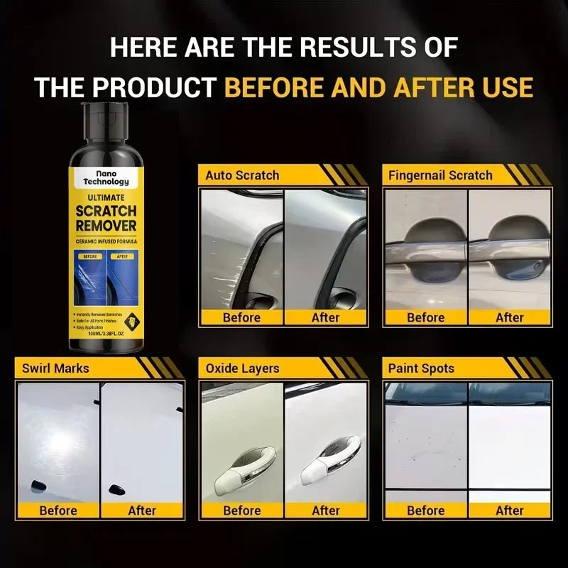 Car Scratch Repair Wax 100ml for Light Scratches & Oxidation - Polish & Restore Paint Shine