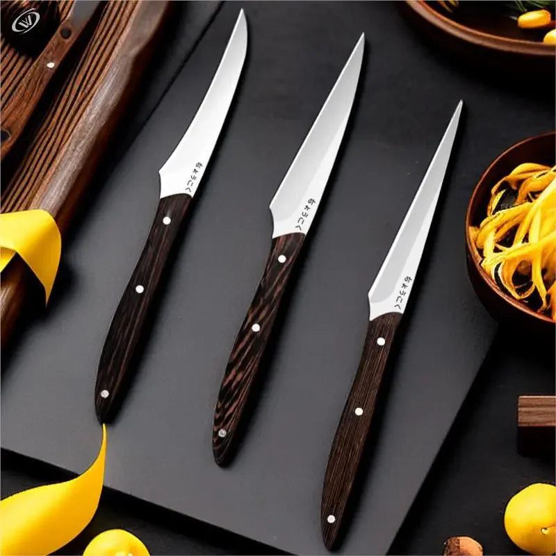 3-Piece Food Carving Knife Set - Professional Kitchen Fruit & Vegetable Carving Tools