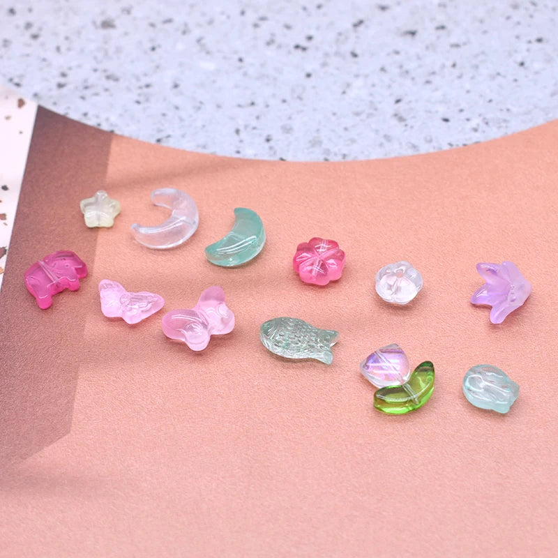 50pcs 8mm Colorful Glass Beads for Jewelry Making DIY Accessories Handmade