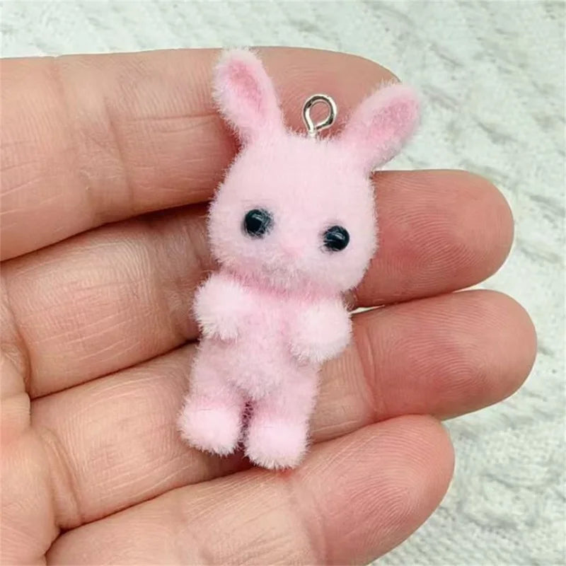 3PCS Resin Animal Charms for Jewelry Making - Rabbit Pendant DIY Accessory