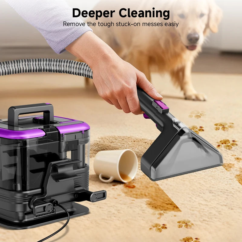 Handheld Carpet Cleaner Machine 530W for Pet Hair Upholstery & Deep Stains