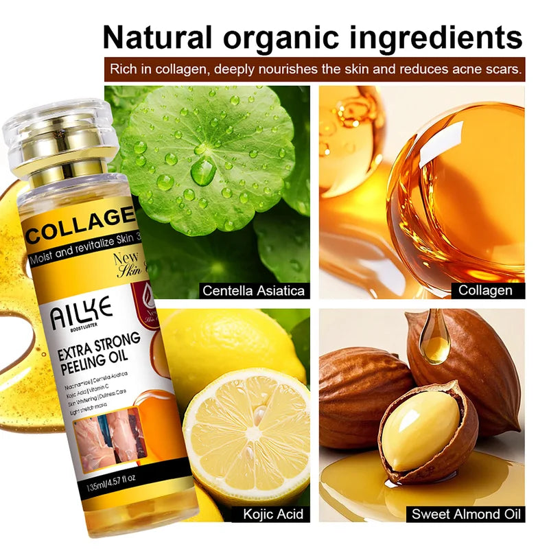 Collagen Peeling Oil for Skin Whitening & Exfoliation - All Skin Types