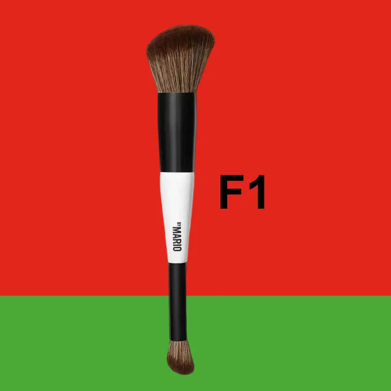 Multicolor Foundation and Makeup Brush Set with Soft Fiber Hair for Face and Eye Makeup