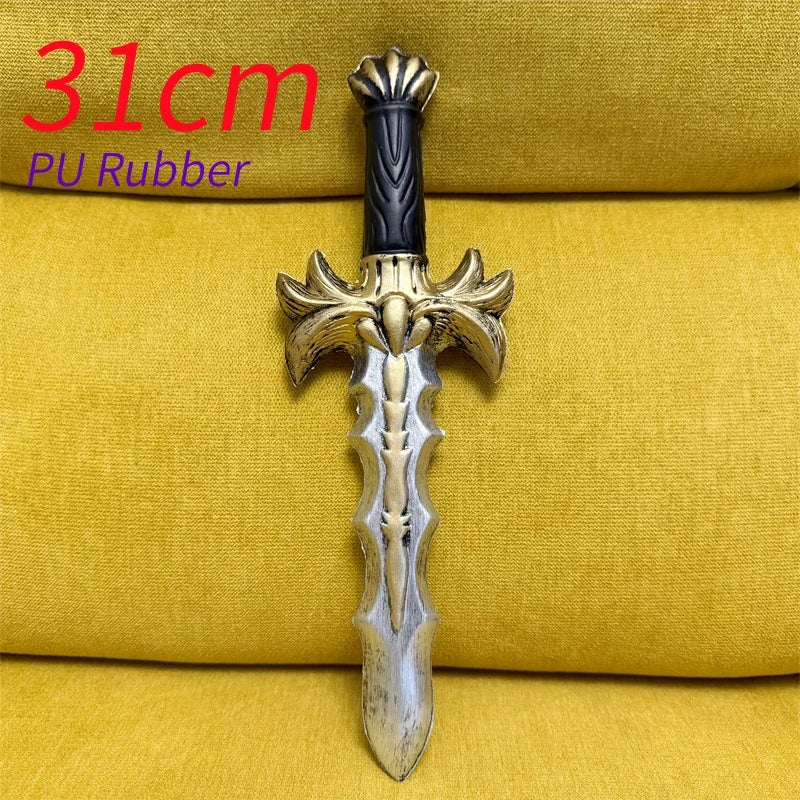 Halloween Knight Dagger Sword Cosplay Prop Role Play Gift Safety PU Rubber