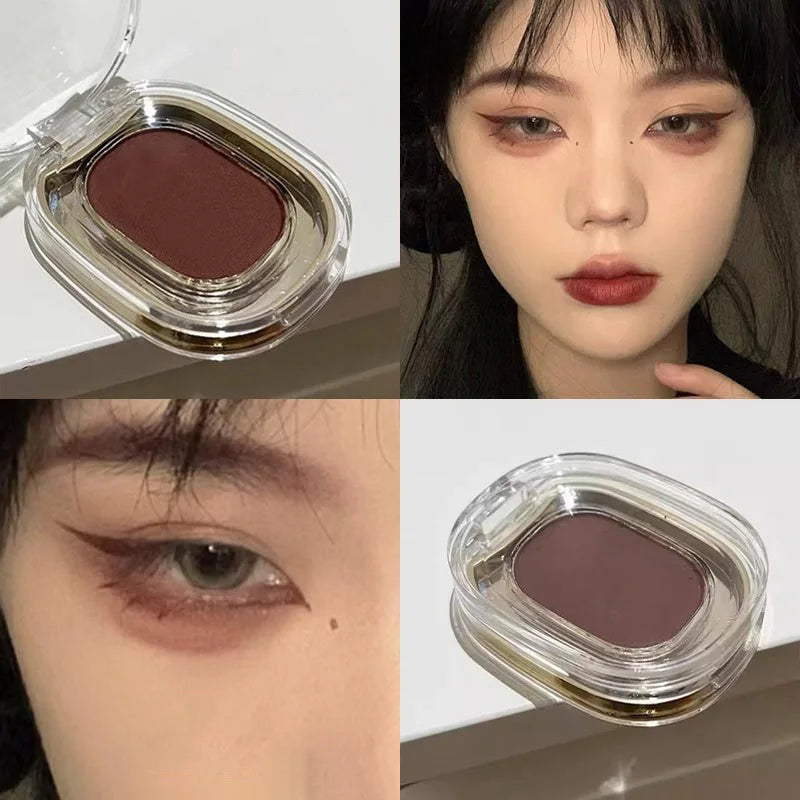 Red Brown Monochrome Eyeshadow Palette Waterproof Matte Eyeliner Makeup