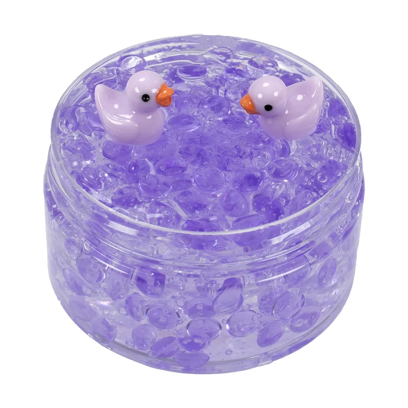 120ml Clear Beads Crunchy Slime Kit - Soft, Stretchy, Non-Sticky Crystal Sludge for Party Favors