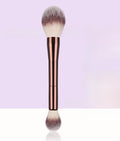 Double Head Makeup Brush for Face Contour Highlighter and Blush - Soft Fiber