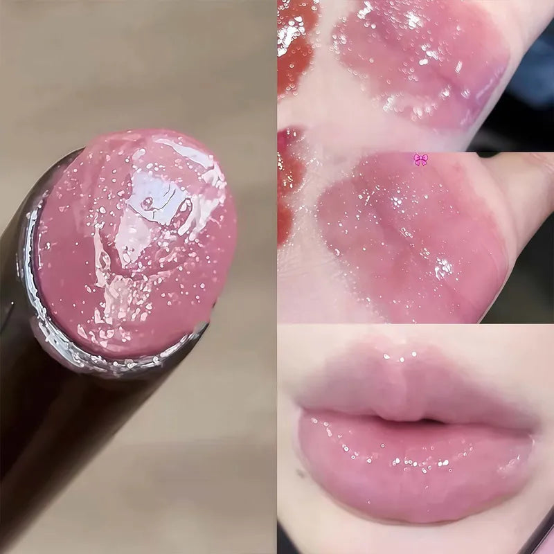 Water Light Mirror Lip Gloss Hydrating Lipstick with Shine & Moisturizing Effect