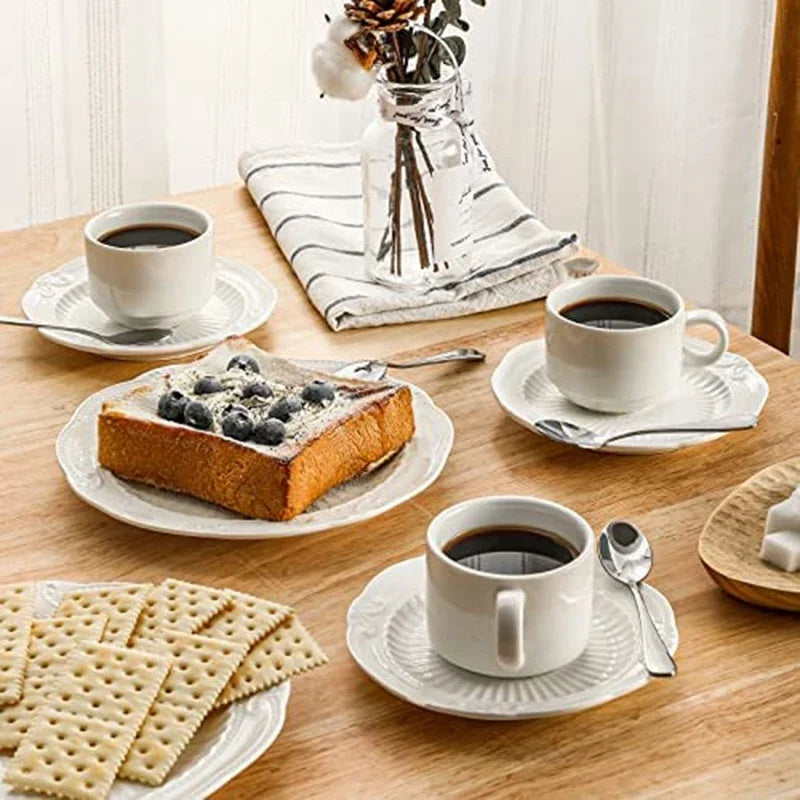Stainless Steel Espresso & Dessert Spoons Set - 4.7 Inch Mini Coffee Spoons, 6 Pieces