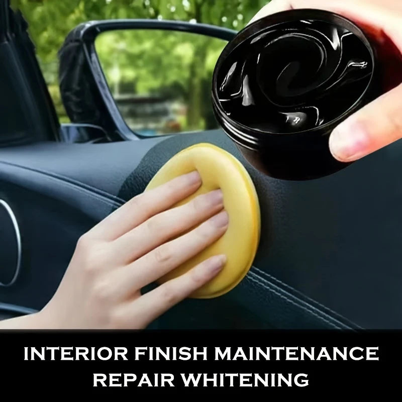 Universal Rubber Renewal Wax - Long-Lasting Black Car & Leather Coating Restoration