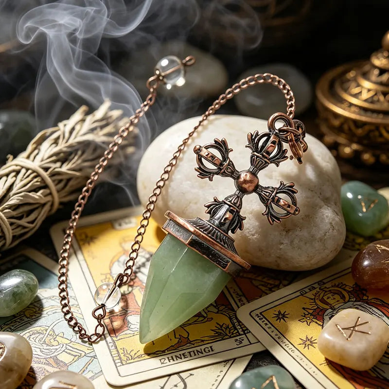 Natural Gem Stone Crystal Pendulum for Divination and Spiritual Healing