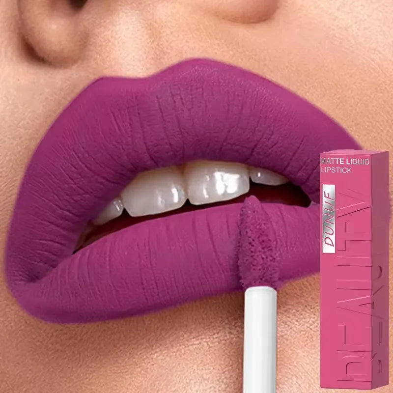 Long-Lasting Matte Lipstick & Lip Gloss - Waterproof & Non-Fade Velvet Finish