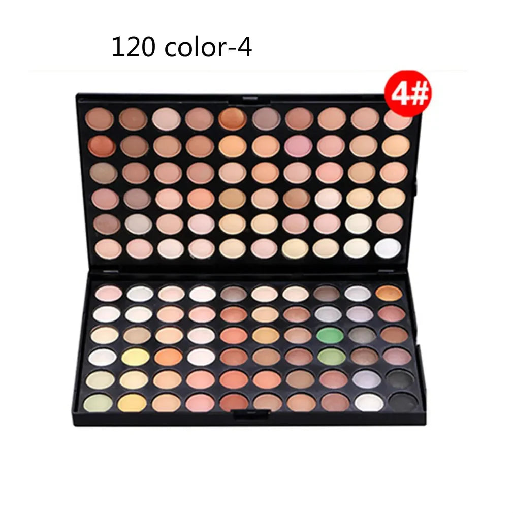 120-Color Waterproof Eyeshadow Palette Makeup Kit - Matte & Shimmer Pigment