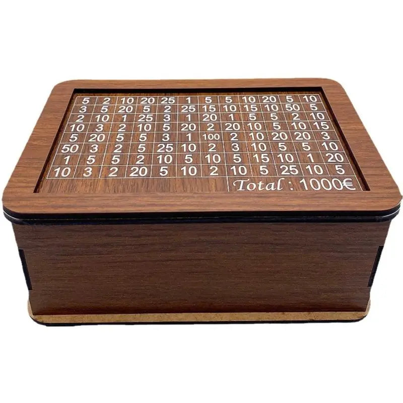 Wooden Piggy Bank Money Box with Coin & Note Slots for Savings, Reusable Vault