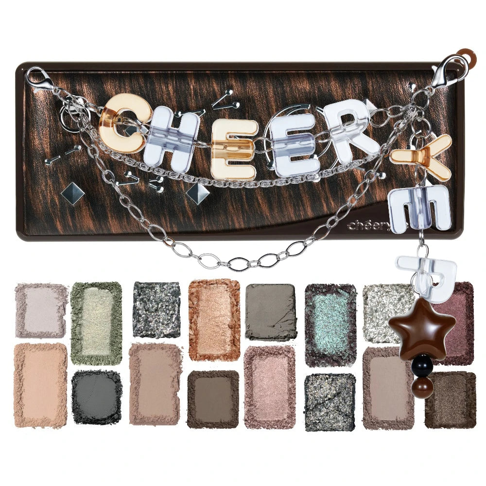 Colorful Eye Shadow Palette with Matte and Pearl Finishes - 16 Shades
