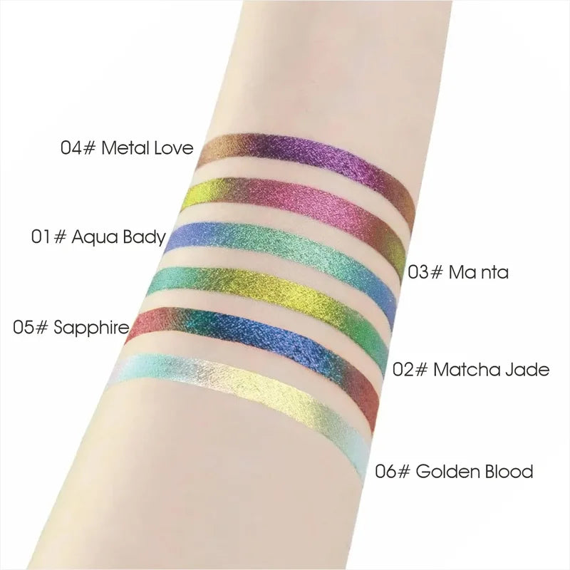 Duochrome Liquid Eyeshadows with Lasting Shine - Multi-Color Makeup Palette
