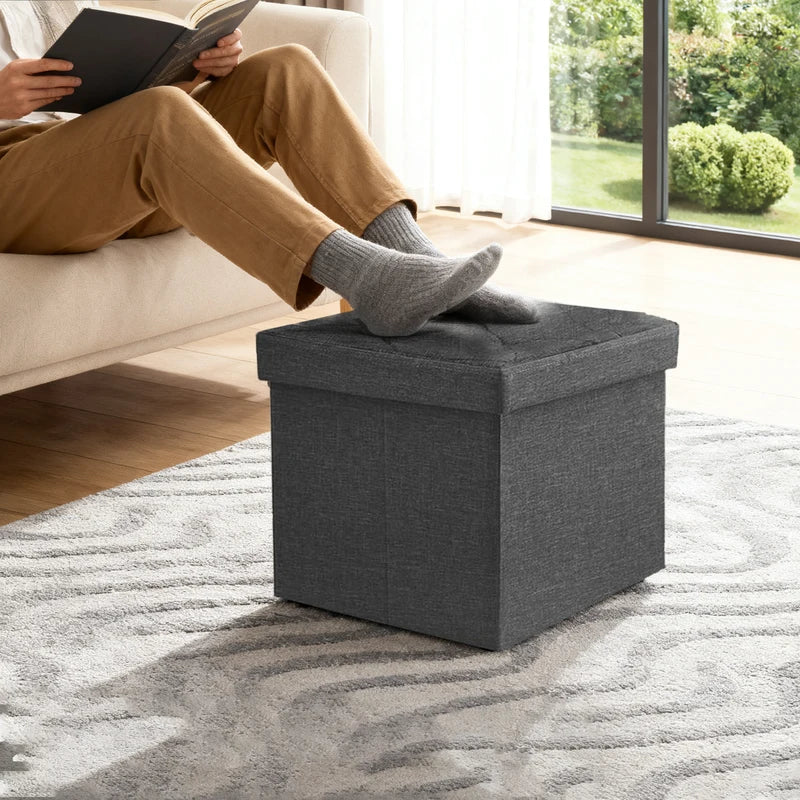 Heavy-Duty Multi-Purpose Folding Storage Ottoman Bench for Indoor & Outdoor Use