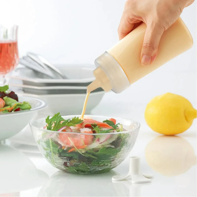 6-Pack 240ml Leak-Proof Condiment Bottles for Ketchup Mustard Oil