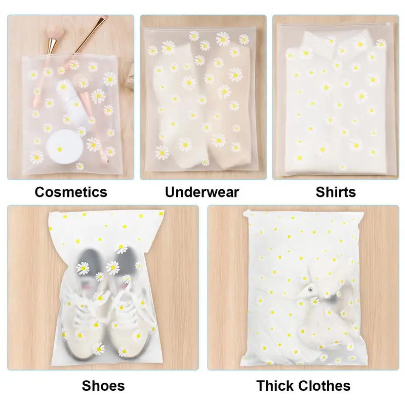 Reusable Clear Travel Storage Bags Set for Clothes and Accessories