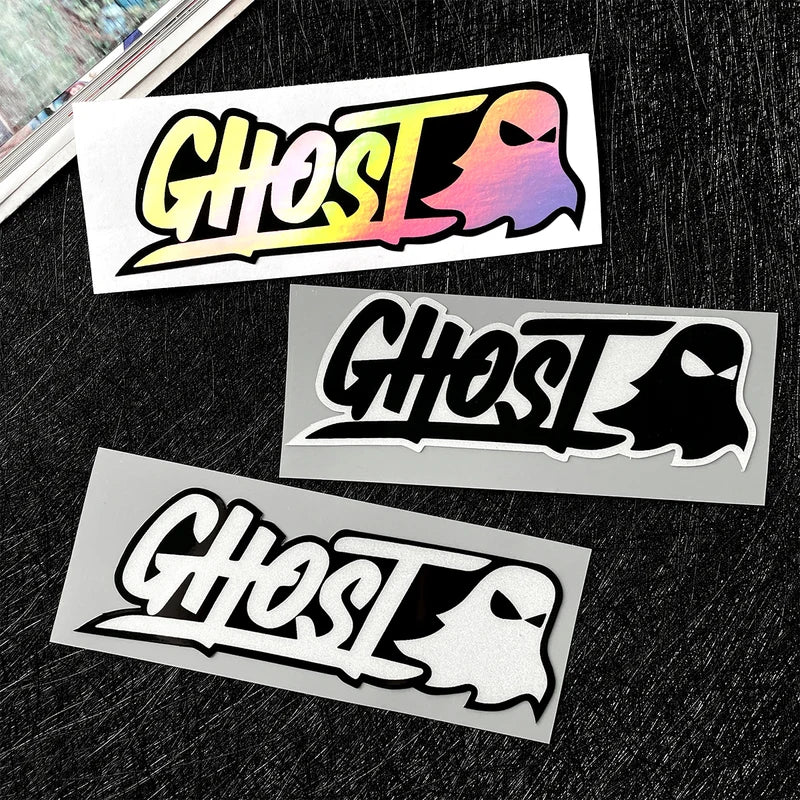 Halloween Ghost Motorcycle Reflective Vinyl Stickers Car Helmet Decals Waterproof