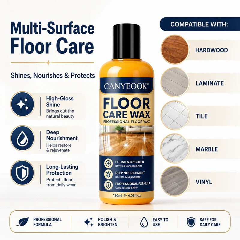 120ml Wood Floor Wax - Natural Oil for High-Gloss, Scratch-Resistant Finish